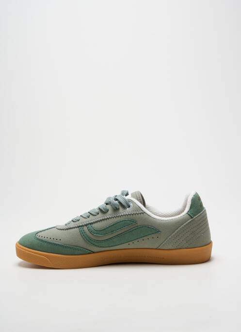 Baskets bout rond talon plat jusqu'à 3cm vert GENESIS femme