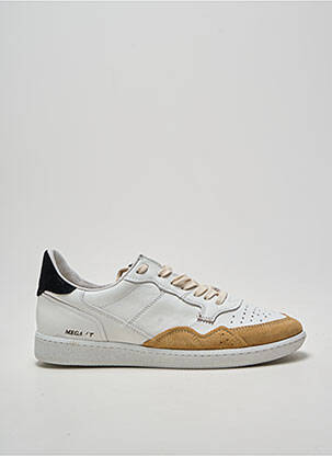 Baskets bout rond talon plat jusqu'à 3cm blanc HIDNANDER femme