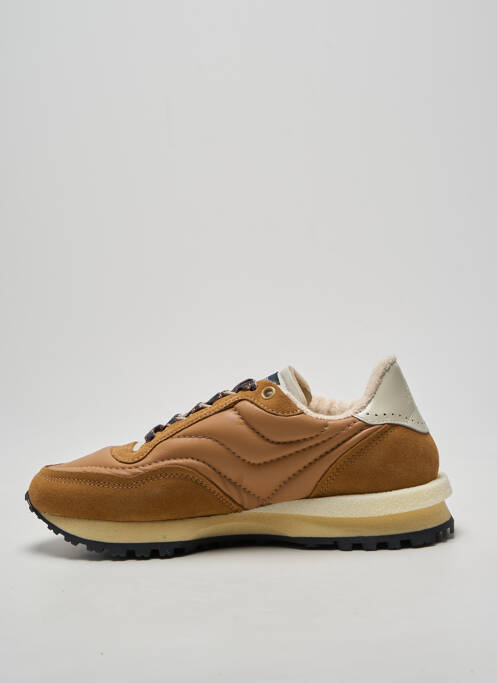 Baskets bout rond talon plat jusqu'à 3cm marron HIDNANDER femme