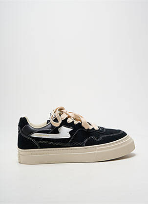 Baskets bout rond talon plat jusqu'à 3cm noir STEPNEY WORKERS CLUB femme