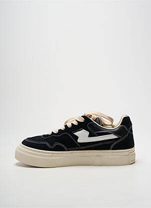 Baskets bout rond talon plat jusqu'à 3cm noir STEPNEY WORKERS CLUB femme
