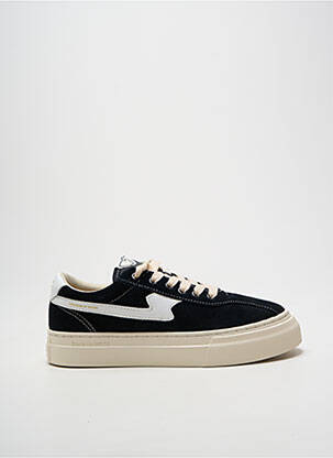 Baskets bout rond talon plat jusqu'à 3cm noir STEPNEY WORKERS CLUB femme