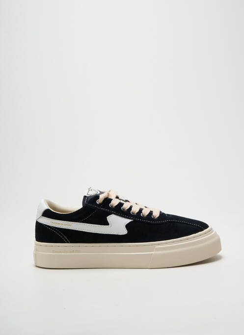 Baskets bout rond talon plat jusqu'à 3cm noir STEPNEY WORKERS CLUB femme