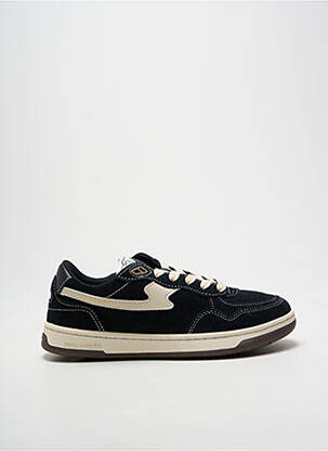 Baskets bout rond talon plat jusqu'à 3cm noir STEPNEY WORKERS CLUB femme
