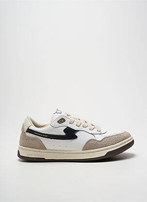 Baskets bout rond talon plat jusqu'à 3cm blanc STEPNEY WORKERS CLUB femme