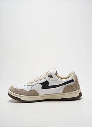 Baskets bout rond talon plat jusqu'à 3cm blanc STEPNEY WORKERS CLUB femme