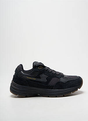 Baskets bout rond talon plat jusqu'à 3cm noir STEPNEY WORKERS CLUB femme