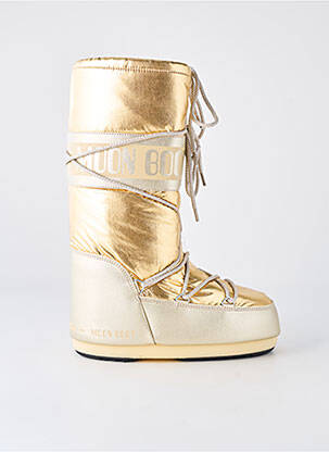 Bottes tissage satiné talon plat jusqu'à 3cm or MOON BOOT femme
