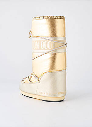 Bottes tissage satiné talon plat jusqu'à 3cm or MOON BOOT femme