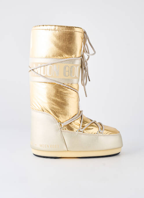 Bottes tissage satiné talon plat jusqu'à 3cm or MOON BOOT femme