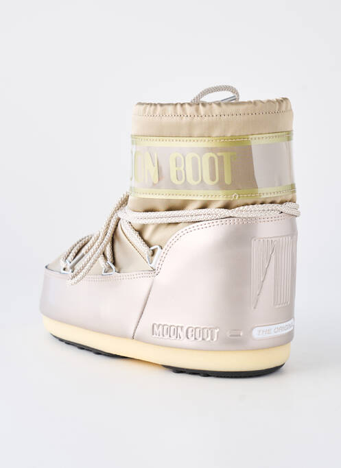 Bottines/boots tissage satiné talon plat jusqu'à 3cm or MOON BOOT femme
