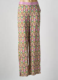 Pantalon droit tissage crêpe taille normale violet GEISHA femme