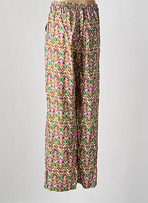 Pantalon droit taille élastique taille normale violet GEISHA femme
