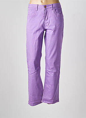 Pantalon droit stretch taille normale violet CREAM femme