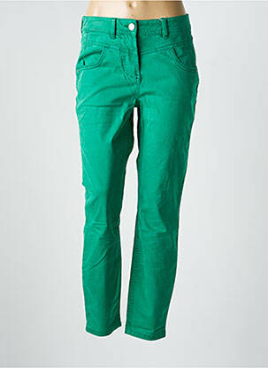 Pantalon slim tissage popeline taille normale vert CECIL femme