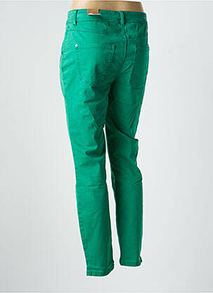 Pantalon slim tissage popeline taille normale vert CECIL femme
