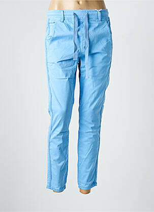 Pantalon chino tissage popeline taille normale bleu CREAM femme