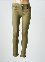Jeans skinny stretch taille basse vert LES P'TITES BOMBES femme