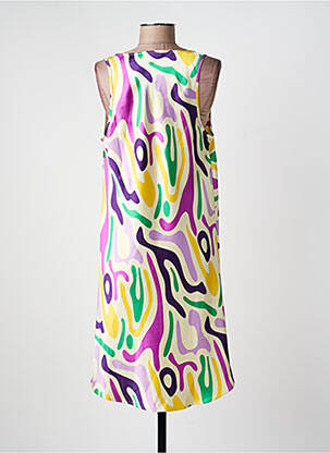 Robe mi-longue coupe fluide sans manche jaune LES P'TITES BOMBES femme