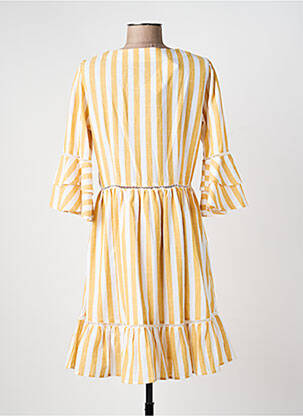 Robe mi-longue manches 3/4 manches 3/4 beige MOLLY BRACKEN femme