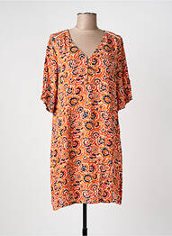 Robe courte manches courtes manches courtes orange LOLA ESPELETA femme