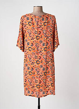 Robe courte manches courtes manches courtes orange LOLA ESPELETA femme
