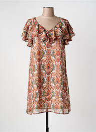 Robe courte manches courtes manches courtes orange MOLLY BRACKEN femme