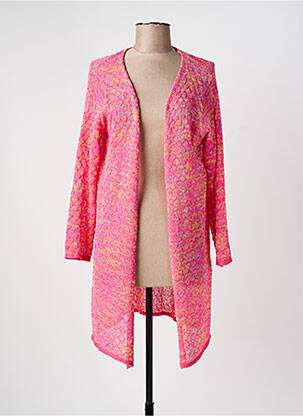 Gilet manches longues manches 3/4 rose MOLLY BRACKEN femme