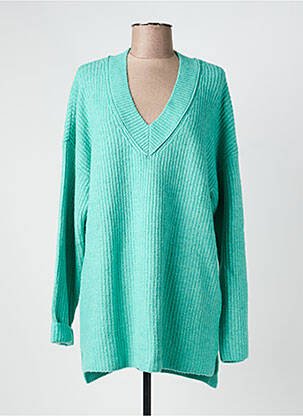 Pull coupe droite manches longues bleu CECIL femme