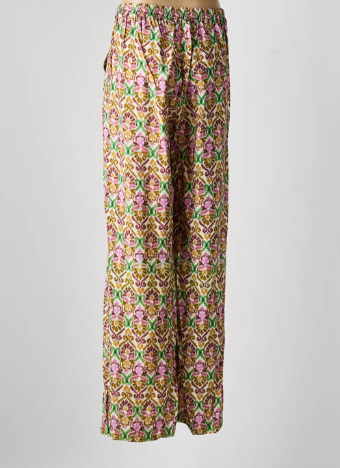 Pantalon droit tissage crêpe taille normale violet GEISHA femme