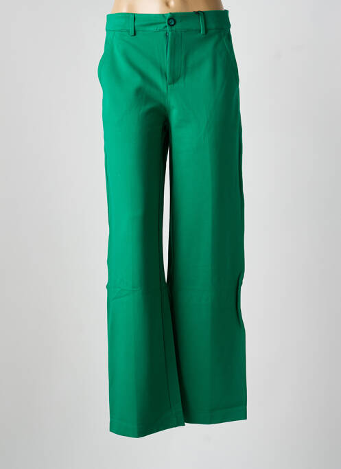Pantalon droit stretch taille haute vert STREET ONE femme