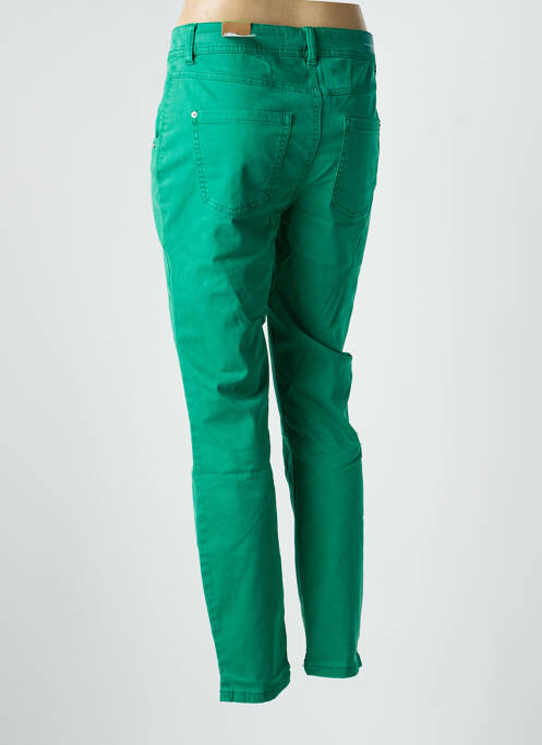 Pantalon slim tissage popeline taille normale vert CECIL femme