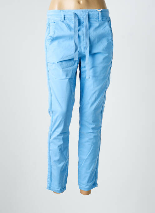 Pantalon chino tissage popeline taille normale bleu CREAM femme