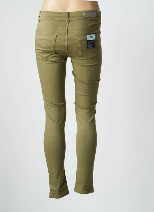Jeans skinny stretch taille basse vert LES P'TITES BOMBES femme