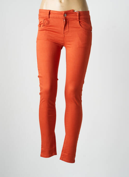 Jeans skinny stretch taille basse orange LES P'TITES BOMBES femme