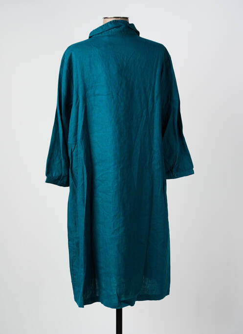 Robe mi-longue manches 3/4 manches 3/4 vert CECIL femme