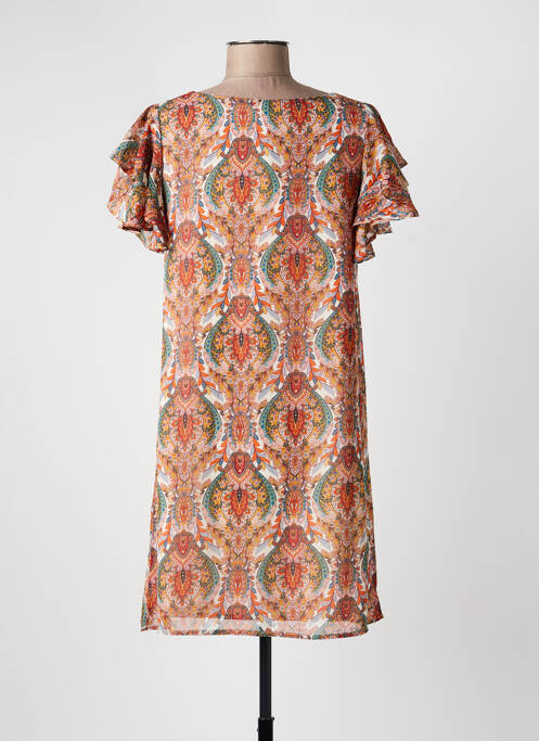 Robe courte manches courtes manches courtes orange MOLLY BRACKEN femme