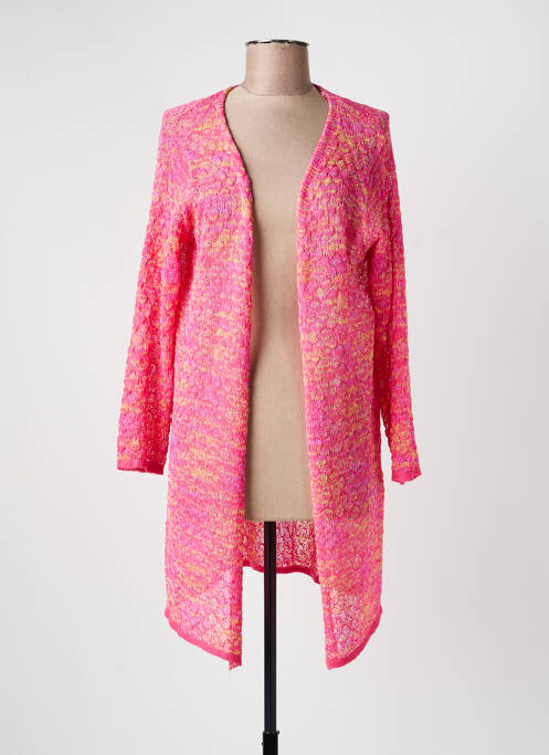 Gilet manches longues manches 3/4 rose MOLLY BRACKEN femme