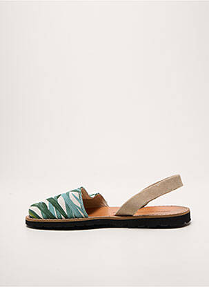 Sandales/nu pieds bout ouvert talon plat jusqu'à 3cm vert MINORQUINES femme