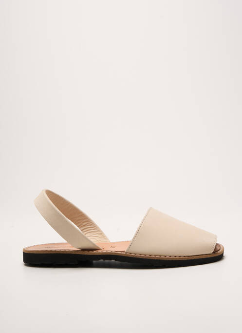 Sandales/nu pieds bout ouvert talon plat jusqu'à 3cm beige MINORQUINES femme