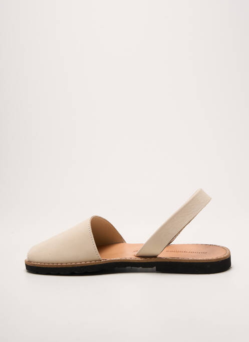 Sandales/nu pieds bout ouvert talon plat jusqu'à 3cm beige MINORQUINES femme