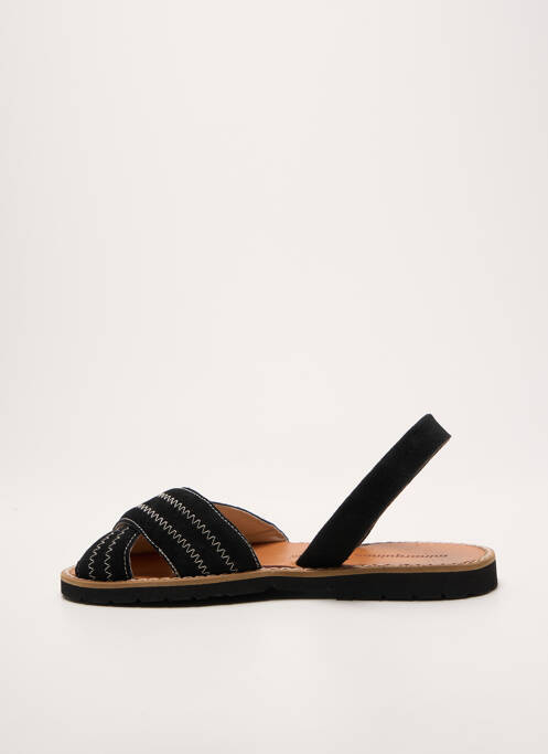 Sandales/nu pieds bout ouvert talon plat jusqu'à 3cm noir MINORQUINES femme