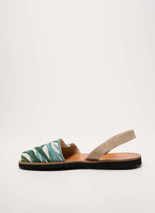 Sandales/nu pieds bout ouvert talon plat jusqu'à 3cm vert MINORQUINES femme