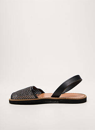Sandales/nu pieds tissage satiné talon plat jusqu'à 3cm argent MINORQUINES femme