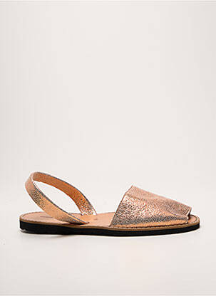 Sandales/nu pieds tissage satiné talon plat jusqu'à 3cm rose MINORQUINES femme