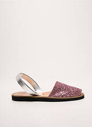 Sandales/nu pieds bout ouvert talon plat jusqu'à 3cm rose MINORQUINES femme
