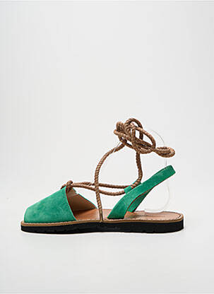 Sandales/nu pieds bout ouvert talon plat jusqu'à 3cm vert MINORQUINES femme