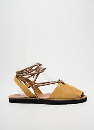 Sandales/nu pieds bout ouvert talon plat jusqu'à 3cm marron MINORQUINES femme