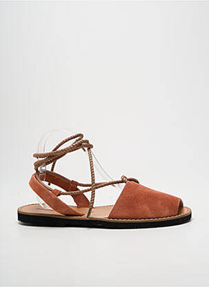 Sandales/nu pieds bout ouvert talon plat jusqu'à 3cm orange MINORQUINES femme