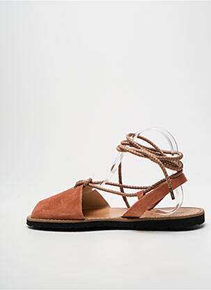 Sandales/nu pieds bout ouvert talon plat jusqu'à 3cm orange MINORQUINES femme